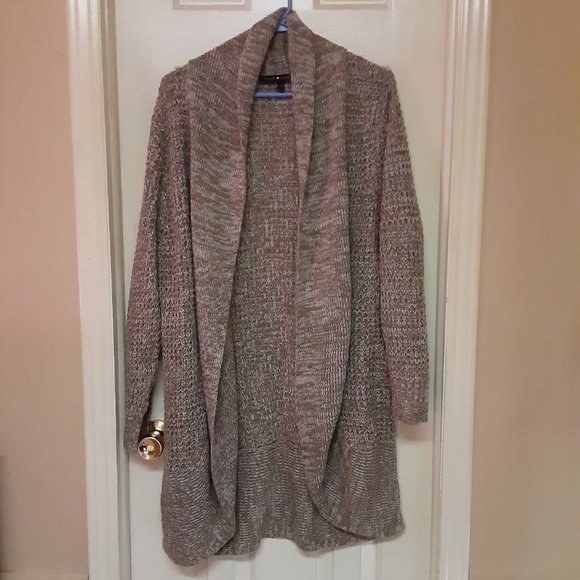 Derek Heart Sweaters - Derek Heart Tan & Brown Open Sweater